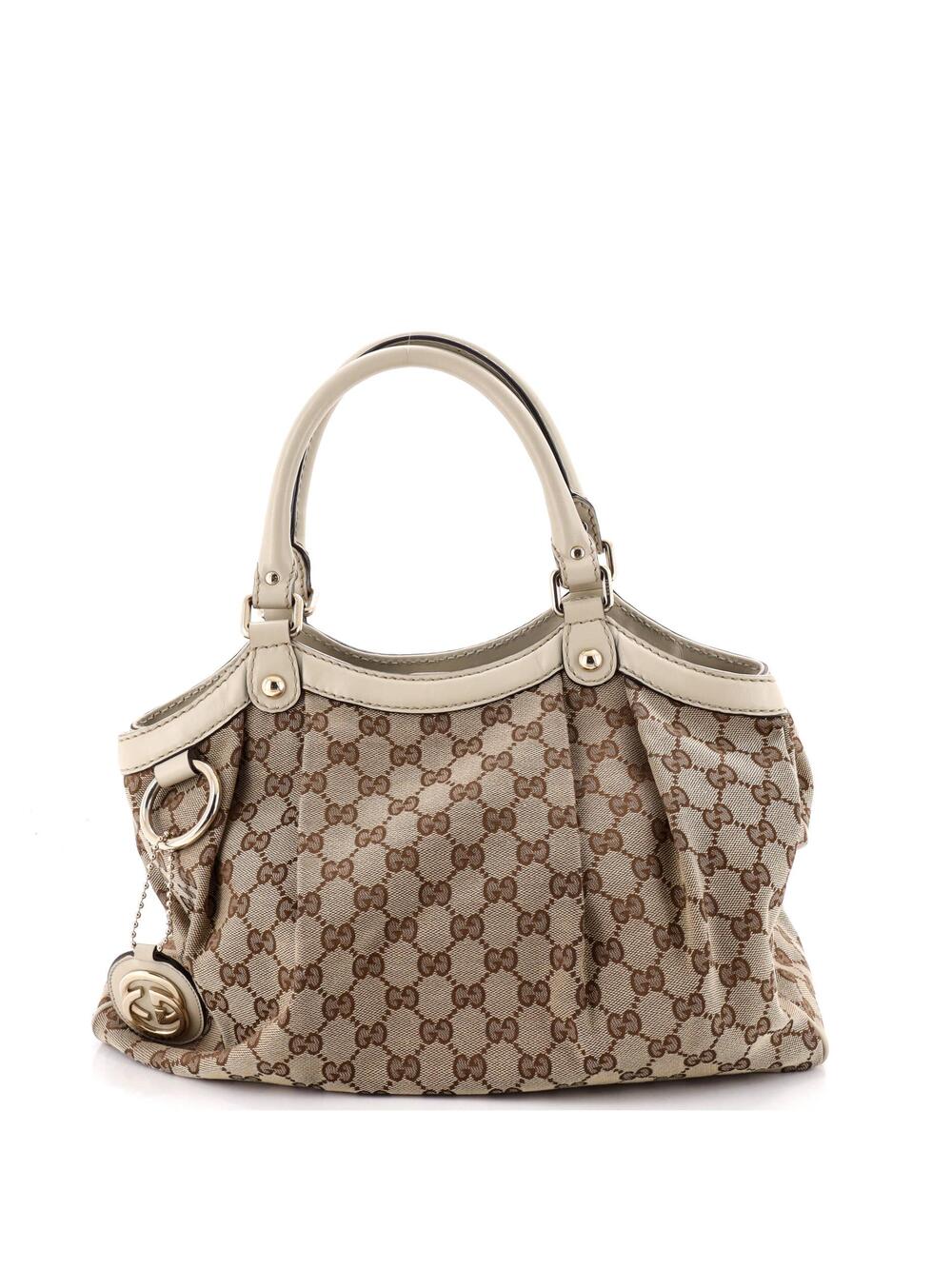 Gucci Sukey Tote Gg Canvas With Leather #347980G98B